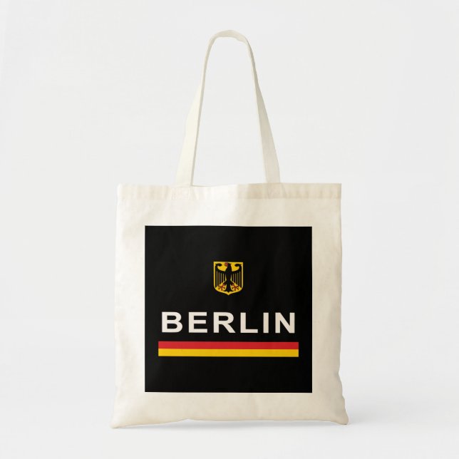 Bolso De Tela Berlín, Alemania Diseño Retro Deportes (Frente)