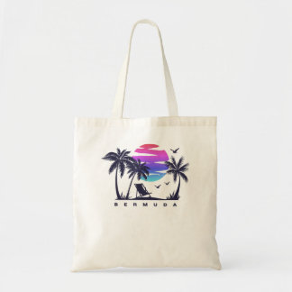 Bolso De Tela BERMUDA Beach Vacation Trip Retro Vintage Sunset G