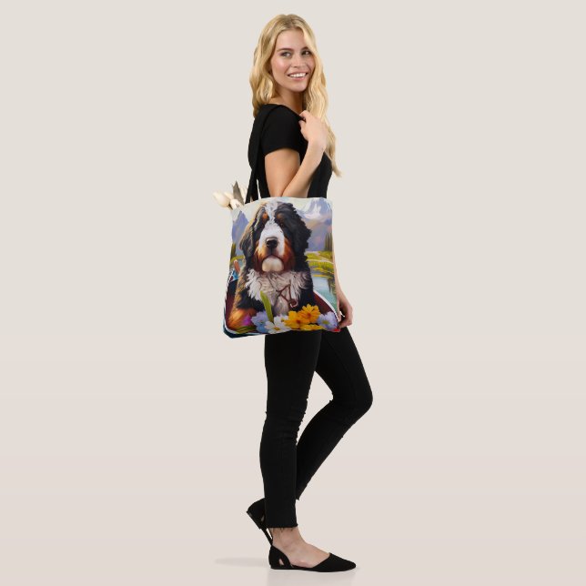 Bolso De Tela Bernedoodle sobre un remo: Una aventura escénica (Puesto)