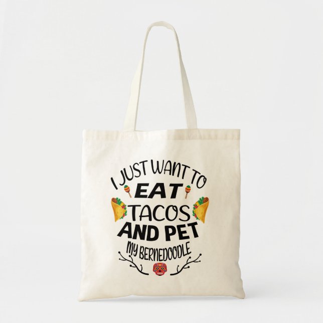 Bolso De Tela Bernedoodle Taco Lover Cinco De Mayo 2021 (Frente)