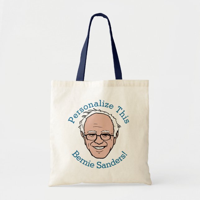Bolso De Tela Bernie Sanders Personalizado Face, PERSONALIZADA (Frente)