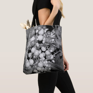 Bolso De Tela Berries En Naturaleza Blanca Y Negra