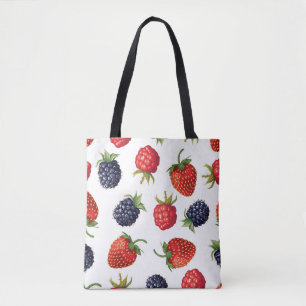 Bolso De Tela Berries Realistas Delicioso Patrón Sin Marea