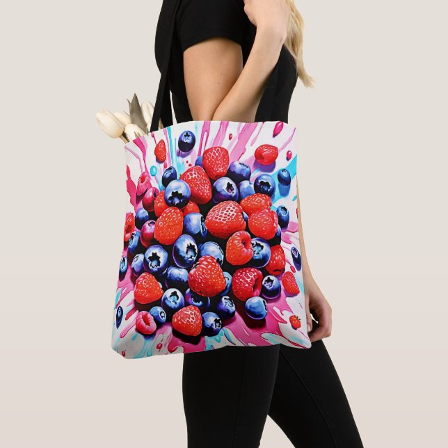 Bolso De Tela Berry Blast: Fruity Fun (Detalle)