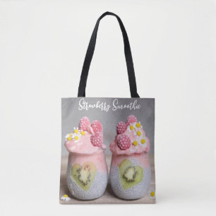 Bolso De Tela Berry Clean Vibes: Detox Smoothie & Chia Pudding