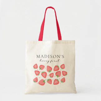 Bolso De Tela Berry First Birday Strawberry Kids Tote Bag