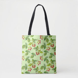 Bolso De Tela Berry saludable: fondo de frambuesa sin mar.
