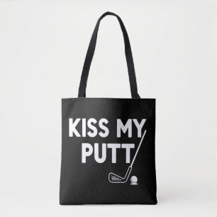 Bolso De Tela Besa Mi Putt Golf Chistes Divertidos Golfista Sarc