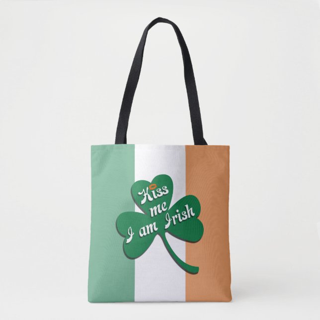 Bolso De Tela Bésame soy irlandés (Anverso)