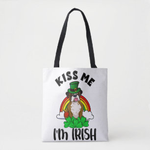 Bolso De Tela Bésame soy irlandés, perro de St. Patricks, Leprec