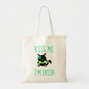 Bolso De Tela Bésame, soy un amante del gato irlandés