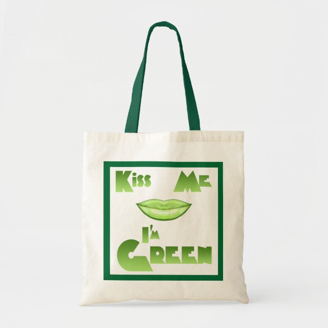 Bolso De Tela Bésame, soy verde (Frente)