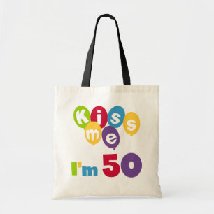 Bolso De Tela Bésame Tengo 50 camisetas de cumpleaños y regalos