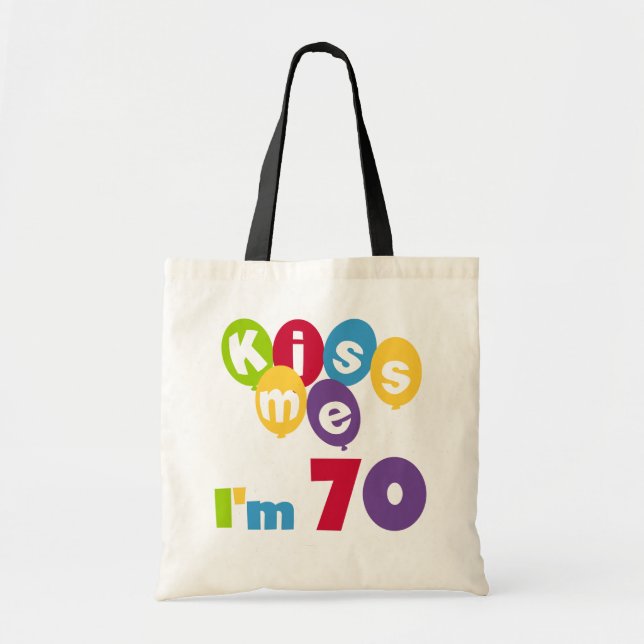 Bolso De Tela Bésame Tengo 70 camisetas de cumpleaños y regalos (Frente)