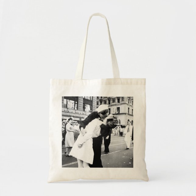 Bolso De Tela Besando la guerra adiós (Frente)
