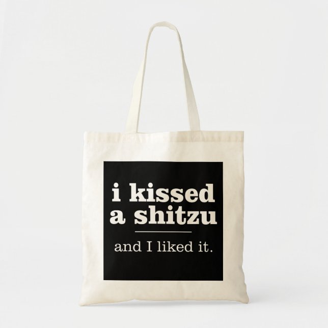 Bolso De Tela Besé a un Shitzu y me gustó (Frente)