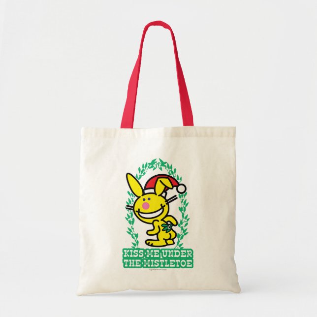 Bolso De Tela Béseme debajo del muérdago (Frente)
