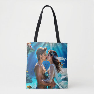Bolso De Tela Beso de los Amantes Submarinos