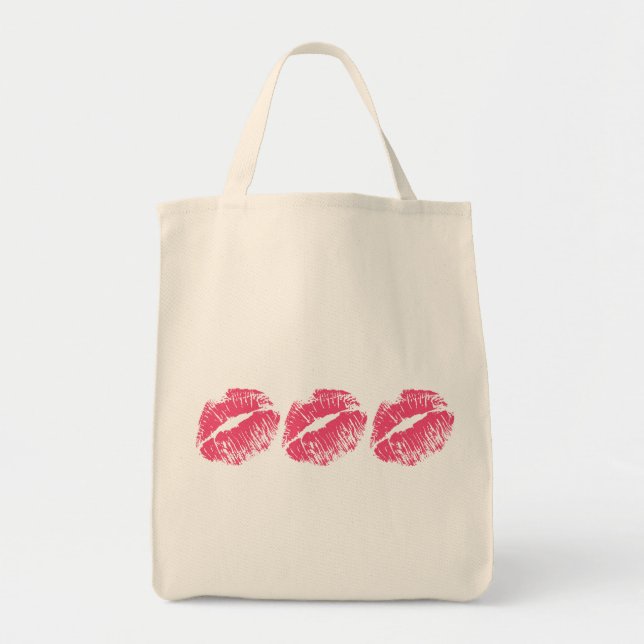 Bolso De Tela Beso Rosado (Frente)