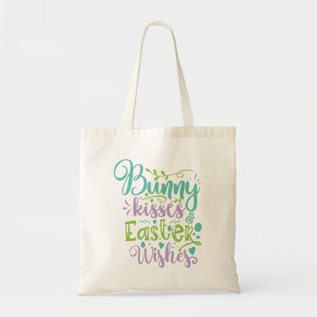 Bolso De Tela Besos confitados y deseos de Pascua (Frente)
