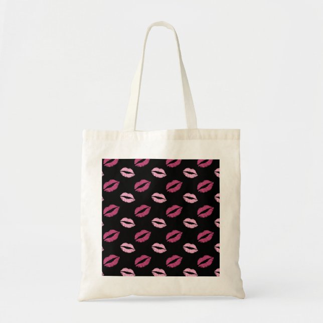 Bolso De Tela Besos Rosados (Frente)