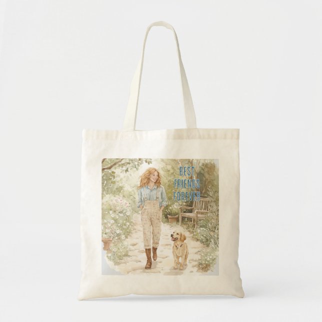 Bolso De Tela Best Friends Forever Red Hair Female Dog (Frente)