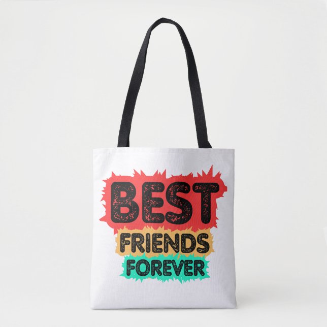 BOLSO DE TELA BEST FRIENDS FOREVER RETRO FRIENDS, FRIENDSHIP (Anverso)
