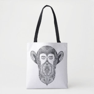 Bolso De Tela Bestia salvaje del Doodle 2 del bosque