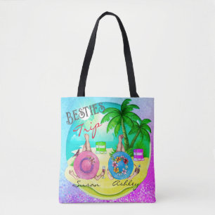 Bolso De Tela Bestis viaje verano playa azul personalizado