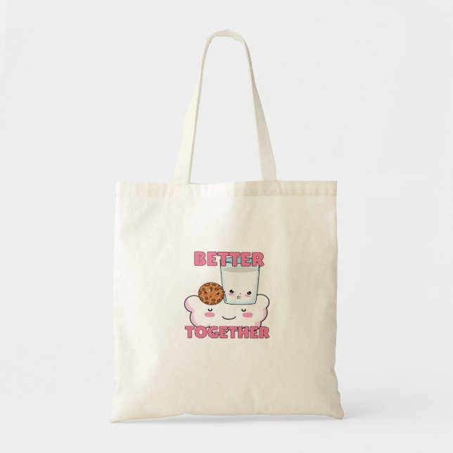 Bolso De Tela Better Together Chocolate Chip Cookie and Milk Pla (Frente)