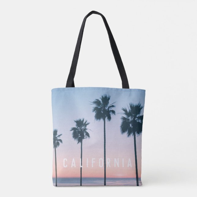 Bolso De Tela Bi-Coastal New York California Pink Blue Sunset (Reverso)