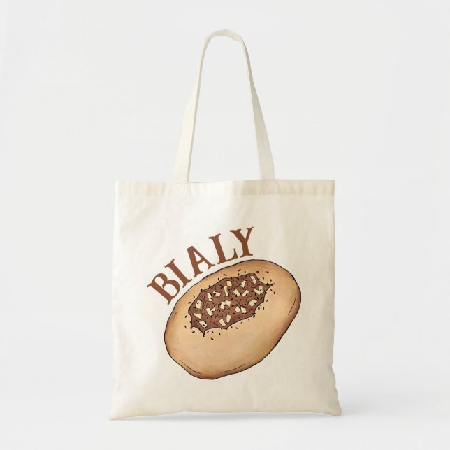 Bolso De Tela Bialy Jewish Bakery Onion Bread Poland Food (Frente)