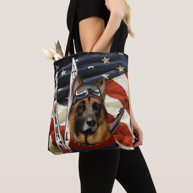 BOLSO DE TELA BIATLÓN DE PASTOR ALEMÁN (Detalle)