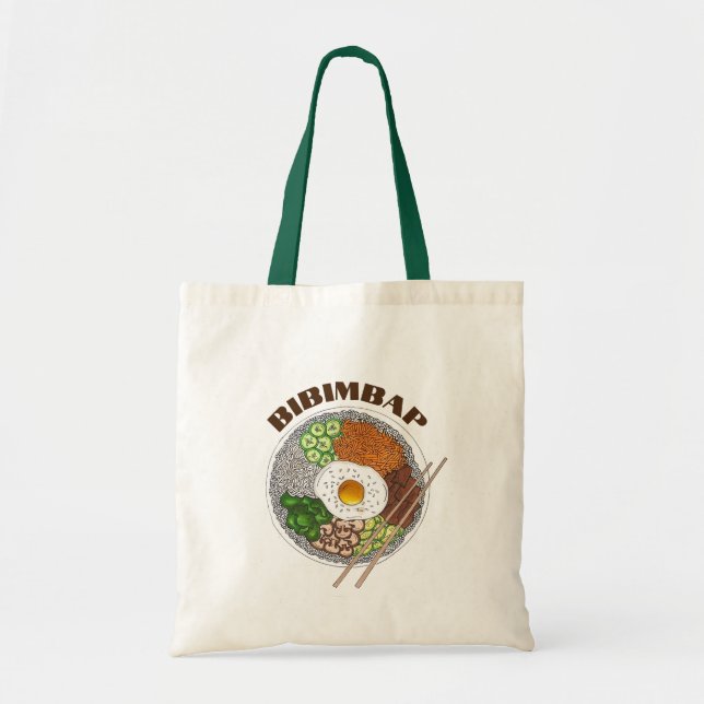 Bolso De Tela Bibimbap Cocina coreana Cocina Cocina Rice Huevo D (Frente)