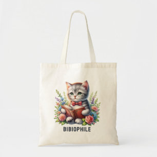 Bolso De Tela Bibliophile Cute Car Leyendo Un Libro