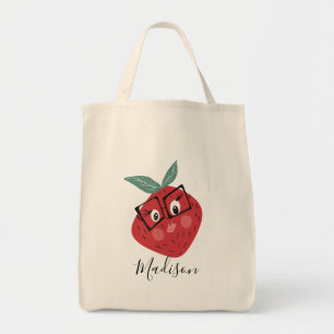 Bolso De Tela Biblioteca de dibujos a mano de Personalizado de f
