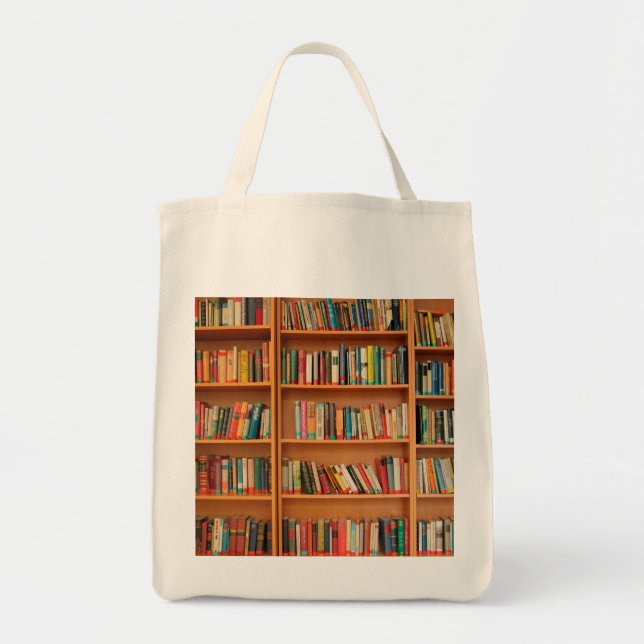 Bolso De Tela Biblioteca de libros Librería Lectura de Bookworm (Frente)