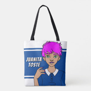 Bolso De Tela Biblioteca de nombres de Chicas adolescentes Punk