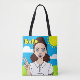 Bolso De Tela Biblioteca de nombres de estudiantes de escuela de