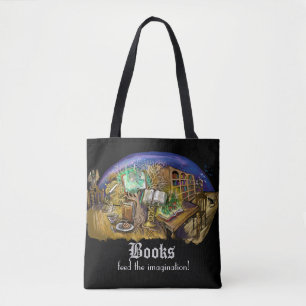 Bolso De Tela Biblioteca del tote vivo de los sueños