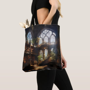 Bolso De Tela Biblioteca Mágica