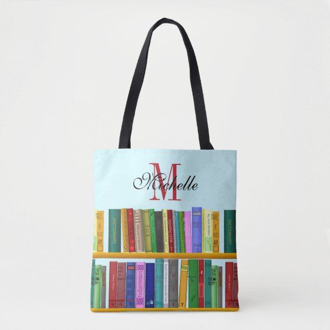 Bolso De Tela Biblioteca para genio. Libros para estudiantes int (Anverso)