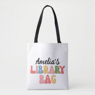 Bolso De Tela Biblioteca personalizada