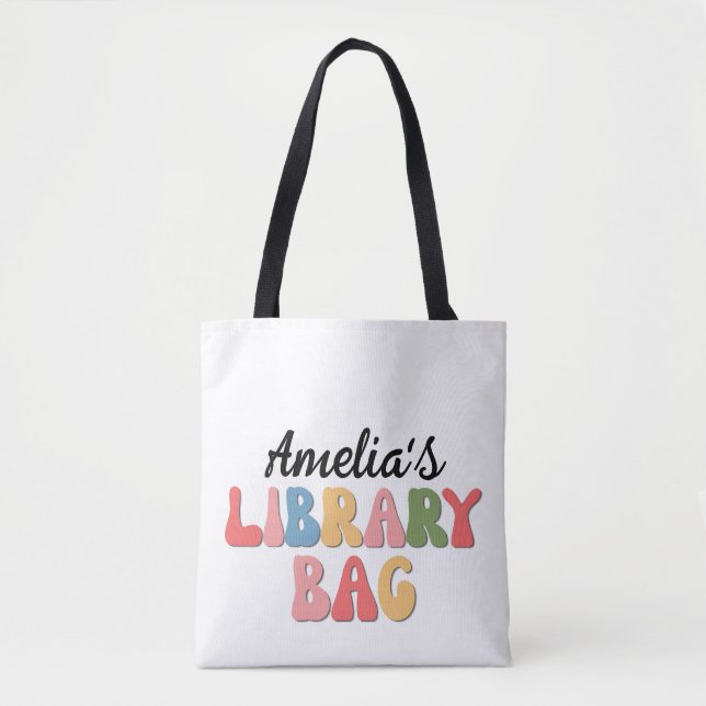 Bolso De Tela Biblioteca personalizada (Anverso)