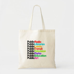 Bolso De Tela Bibliotecas de Radio Pública Tierras Tránsito Tede