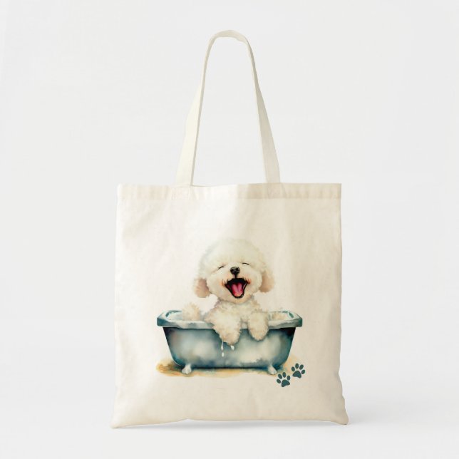 Bolso De Tela Bichon Frise Dog (Frente)