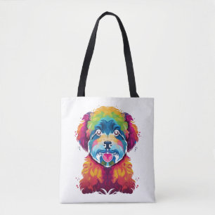 Bolso De Tela Bichon Frise Dog Pop Art