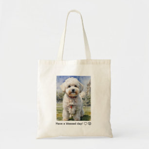 Bolso de tela Bichon Frise Que tengas un día b