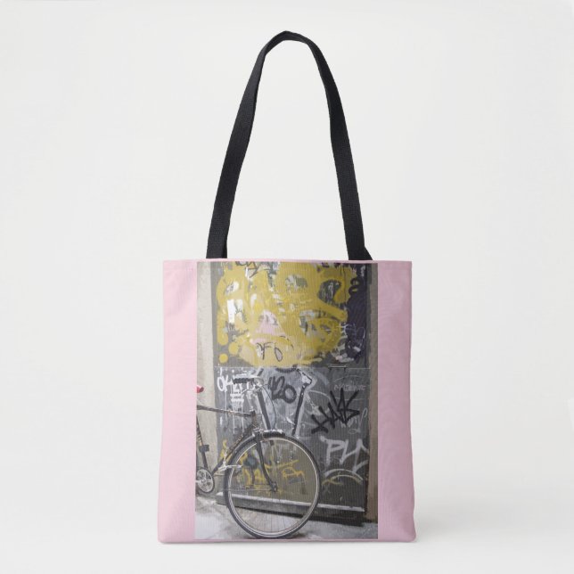 Bolso De Tela Bici con la pintada, Madrid (Anverso)