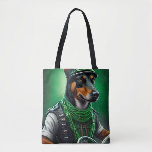 Bolso De Tela Bicicleta australiana Kelpie conduciendo San Patri